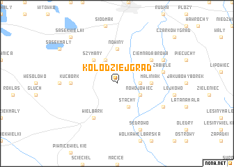 map of Kołodziejgrąd