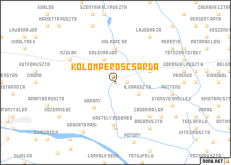 map of Kolompéroscsárda