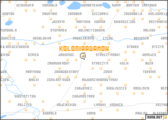 map of Kolonia Adamów
