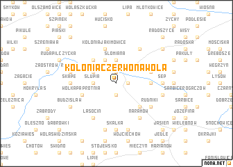 map of Kolonia Czerwona Wola