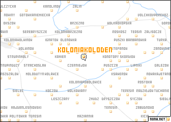 map of Kolonia Kołoden