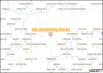 map of Kolonia Kruszewiec