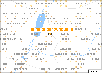 map of Kolonia Łapczyna Wola