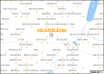 map of Kolonia Łazów