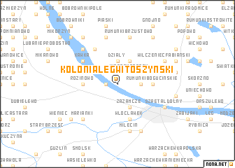 map of Kolonia Łęg Witoszynski