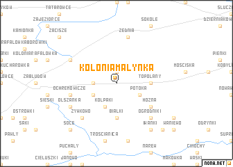 map of Kolonia Małynka
