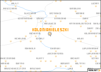 map of Kolonia Mieleszki