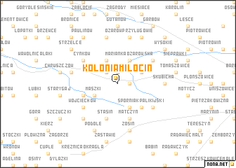 map of Kolonia Miłocin