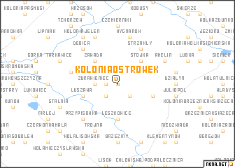 map of Kolonia Ostrówek