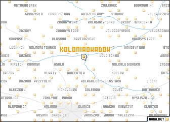 map of Kolonia Owadów