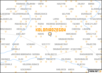 map of Kolonia Ożegów