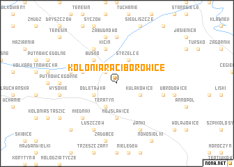 map of Kolonia Raciborowice