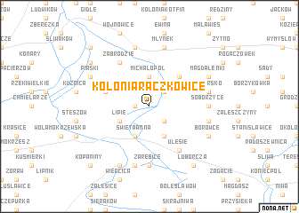 map of Kolonia Raczkowice