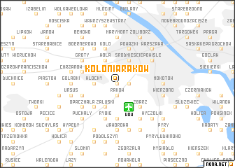 map of Kolonia Raków