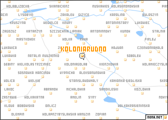 map of Kolonia Rudno