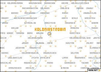 map of Kolonia Strobin