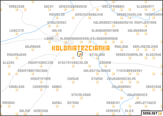 map of Kolonia Trzcianka