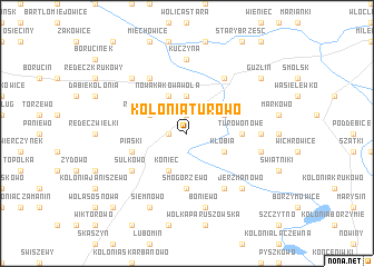 map of Kolonia Turowo