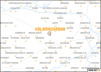 map of Kolonia Zdrowa