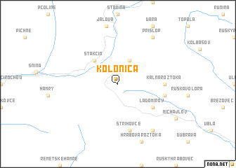 map of Kolonica