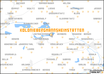 map of Kolonie Bergmannsheimstätten