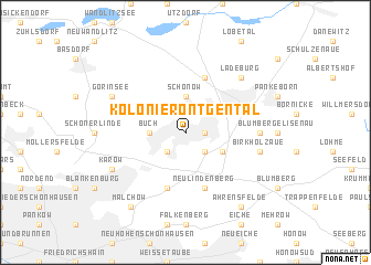 map of Kolonie Röntgental