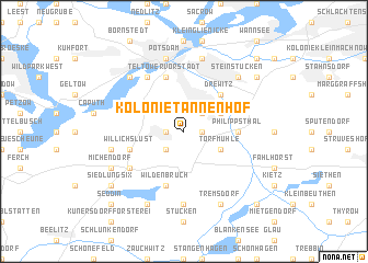 map of Kolonie Tannenhof
