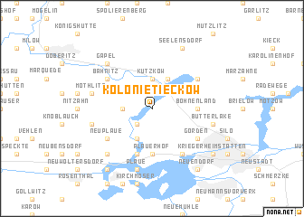 map of Kolonie Tieckow