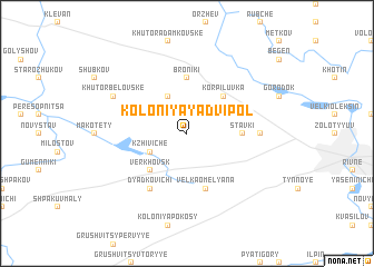 map of Koloniya Yadvipolʼ