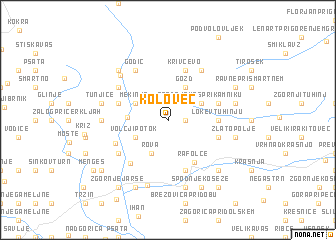 map of Kolovec