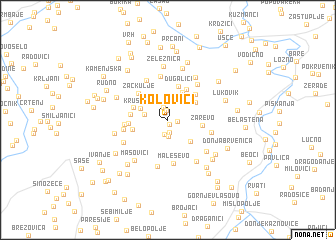 map of Kolovići