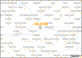 map of Kołoząb