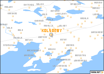 map of Kolsarby
