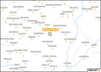 map of Komadou