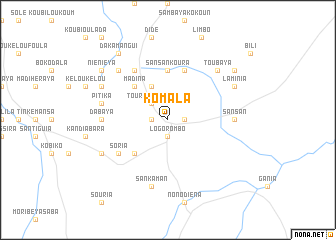 map of Komala
