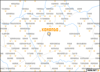 map of Komando