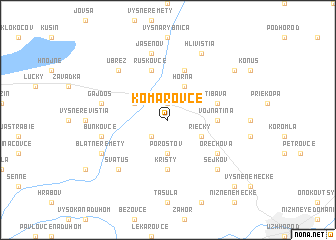 map of Komárovce