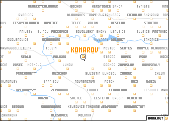 map of Komárov