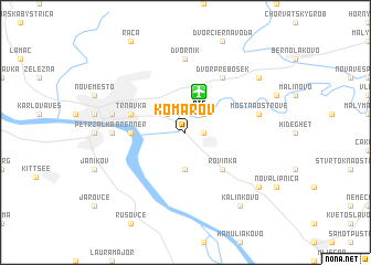 map of Komárov