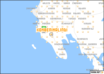 map of Kombeni Malindi