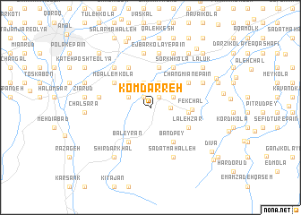 map of Kom Darreh