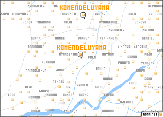 map of Komende Luyama