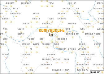 map of Komiyaokofe