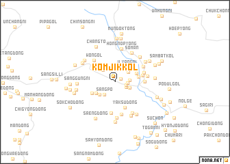 map of Kŏmjik-kol