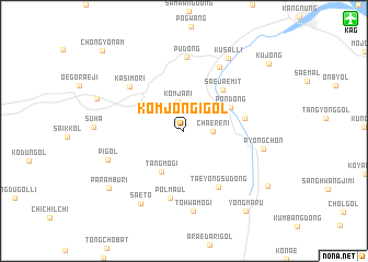 map of Kŏmjŏngi-gol