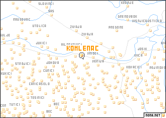 map of Komlenac