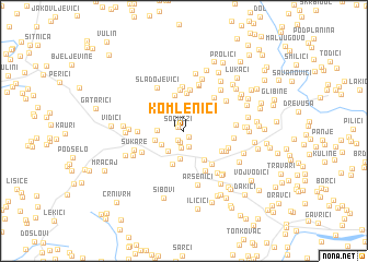 map of Komlenići