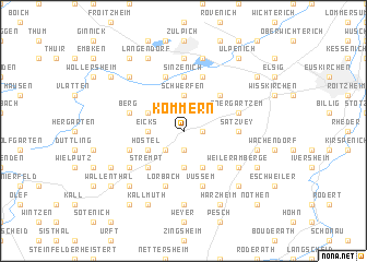 map of Kommern