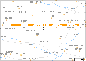 map of Kommuna Bukharo-Proletarskaya Pervaya