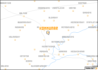 map of Kommunar